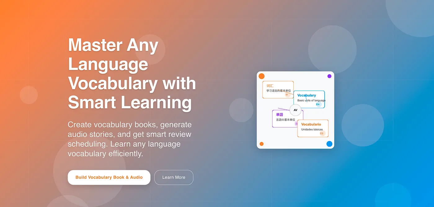Anyvocabulary - Build Your Vocabulary Book & Audio with AI
